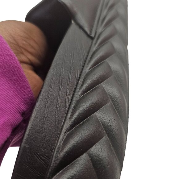 Vince Camuto Black Slides With Gold Chain Detail - Size 10 - Picture 8 of 13